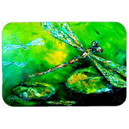 Carolines Treasures MW1114LCB 15 X 12 In. Dragonfly Summer Flies Glass Cutting Board - Large